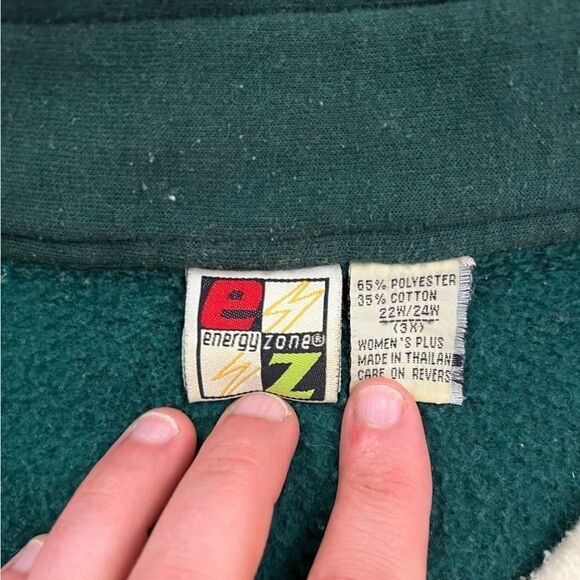 Vintage Oversized Rugby Grunge Sweatshirt Distressed Women's 3X - Picture 3 of 7